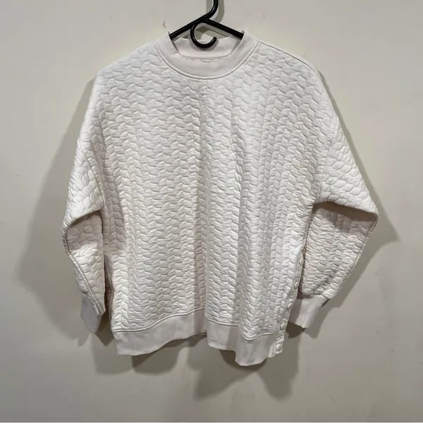 NWT Anthropologie Grey State TEDDI PULLOVER Color: Eggnog size XS - Image 7
