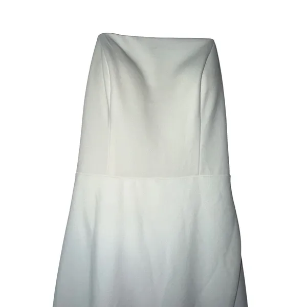 AQUA Formal Womens White Strappy Back Gown Square Neck Maxi Dress 6‎ - Image 3