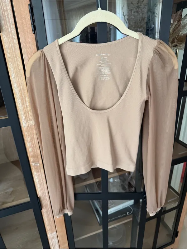 Intimately Free people lost in love seamless cami cropped top mesh long sleeve - Image 2