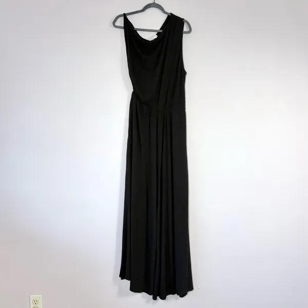 Free People FP Beach Effortless One Piece Wide Leg Jumpsuit in Black Medium - Image 4