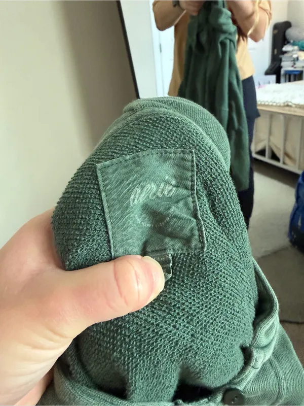 aerie Olive Green Hoodie Sweater - Image 7