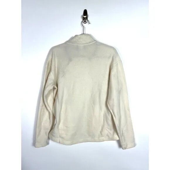 Patagonia Synchilla Womens‎ Fleece Jacket Cream National Geographic Logo Size L - Image 10