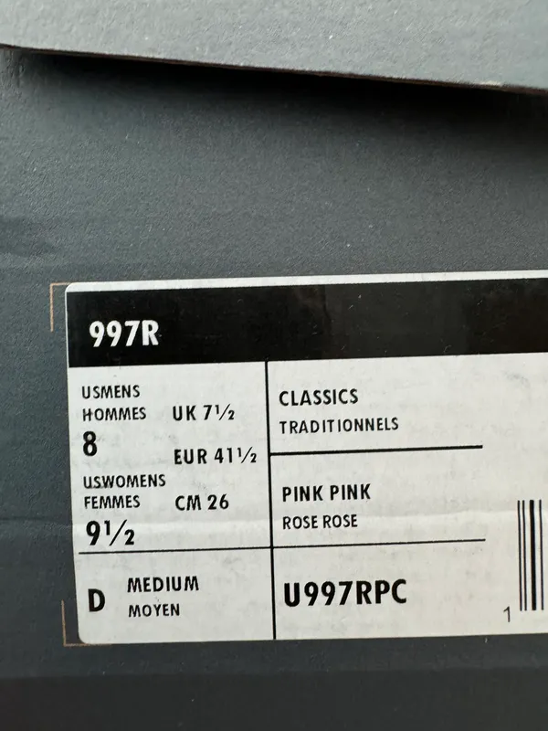 New Balance 997R Sneakers in Light Peach, Size 9.5/EU 41.5 - Image 13
