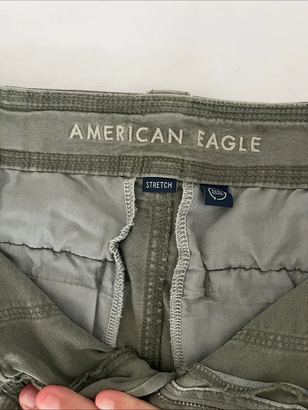 American Eagle Outfitters Olive Utility Mini Skirt with Front Pockets - Image 5