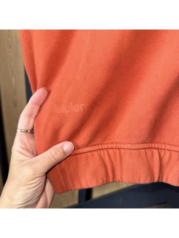 Lululemon relaxed cropped orange hoodie - Image 6