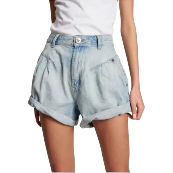 ONE TEASPOON x Free‎ People Kansas Streetwalker High Rise Denim Shorts 24 New - Image 2