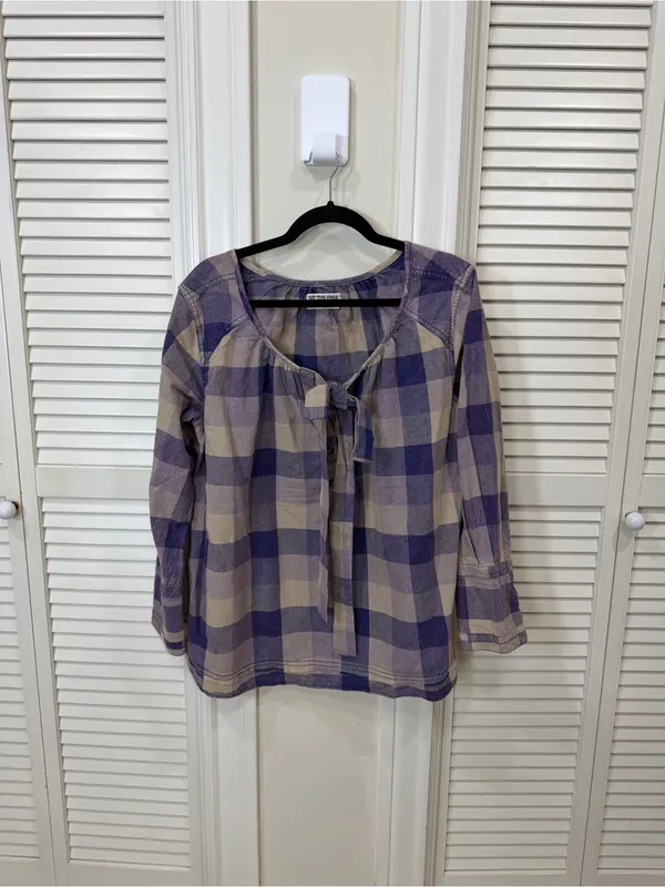 Free people Big Bow Plaid Pullover - Image 2