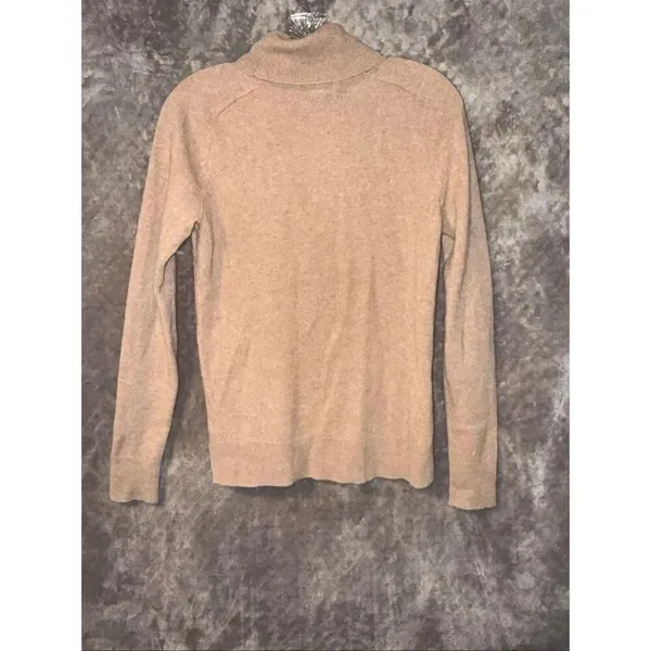 Ann Taylor Tan Turtleneck 100% cashmere long sleeve pullover sweater Small #750 - Image 4
