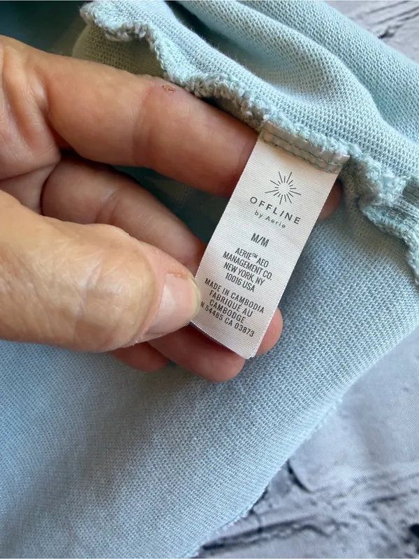 Off-Line By Aerie Graphic Sweatshirt Pullover Lightweight Skiing Ski Club Medium - Image 11