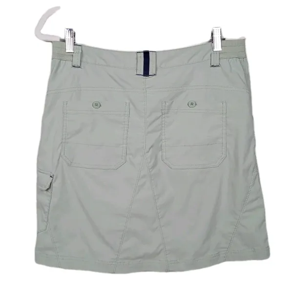 DULUTH TRADING CO Beige Skort Cargo Pocket Nylon Ripstop 4" Inseam Women's 8 - Image 2
