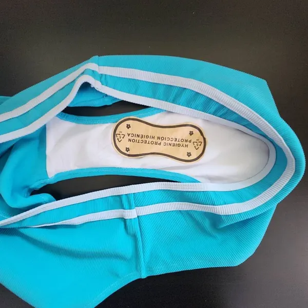 AI'MAGE Blue Bikini with Light Blue Trim and High Waist Bottoms NWT Size 2XL - Image 12