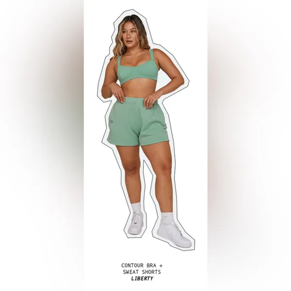 SET Active Heavy Weight Sweat Shorts in Liberty Green - Image 2