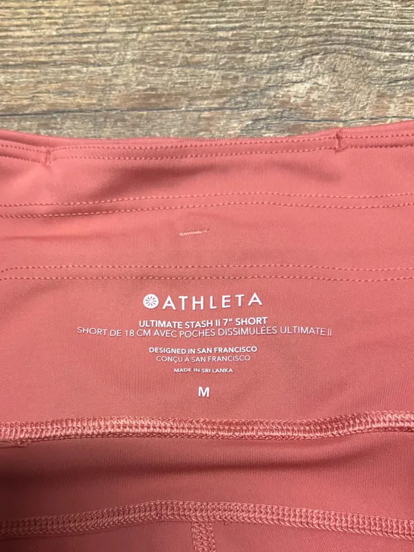 Athleta Ultimate Stash II 7 Inch Athletic Biker Shorts Size Medium - Image 2