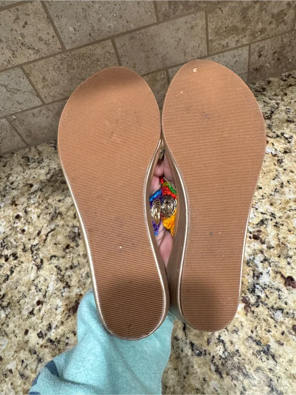 Amanda Blu Size 6 Embroidered Colorful Flip‎ Flop Flat Open Toe Sandals - Image 4