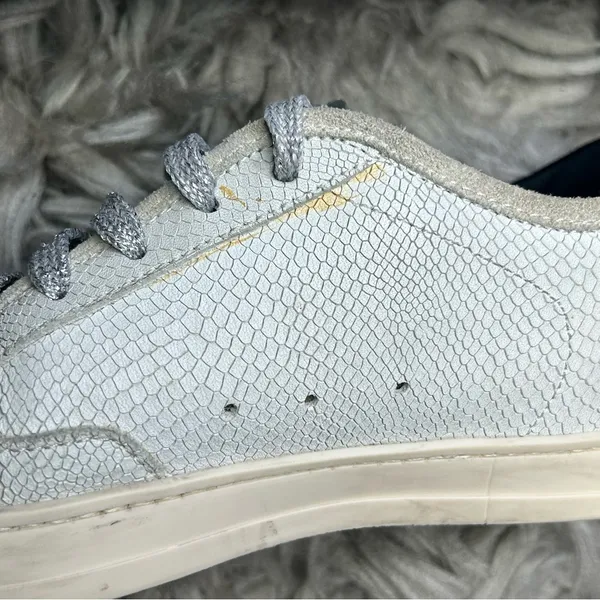 P448 John leopard print lace up distressed sneakers women’s shoe size 7 - Image 8