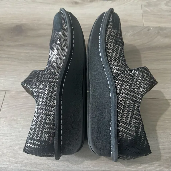 ALEGRIA BY‎ PG LITE BLACK & SILVER METALLIC MARY JANES Sz 38 EU PAL-532 8/8.5 US - Image 4