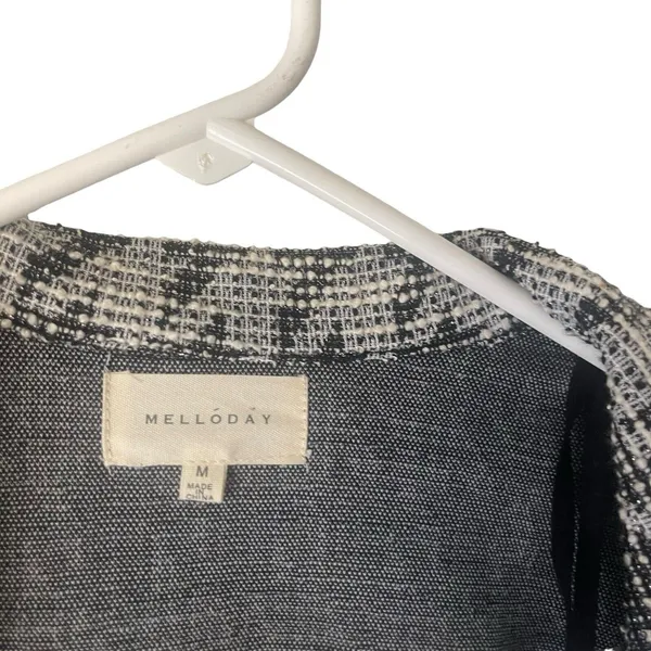 Mellow‎ Day Houndstooth Long Career Cardigan Sweater Interview Outfit Women - Image 8