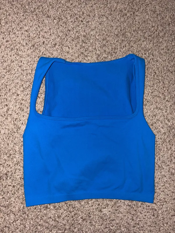 Scoop Neck Top Blue - Image 2