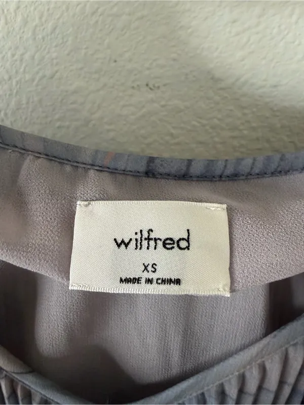 Aritzia Wilfred Daydreamer Blouse Dusky Granite Blue - Image 6