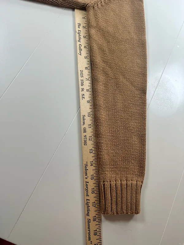 FDJ French Dressing Cardigan Women L Brown Shawl Collar Chunky Knit Button Front - Image 6