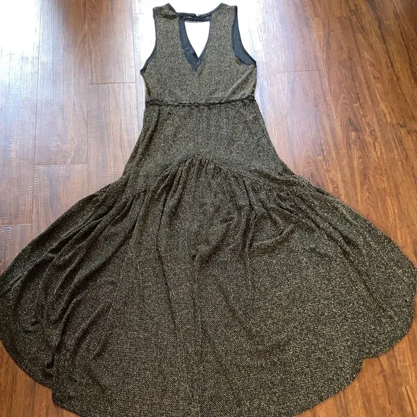 NWT Urban‎ outfitters Ecoté high low gold shimmer dress size medium - Image 10