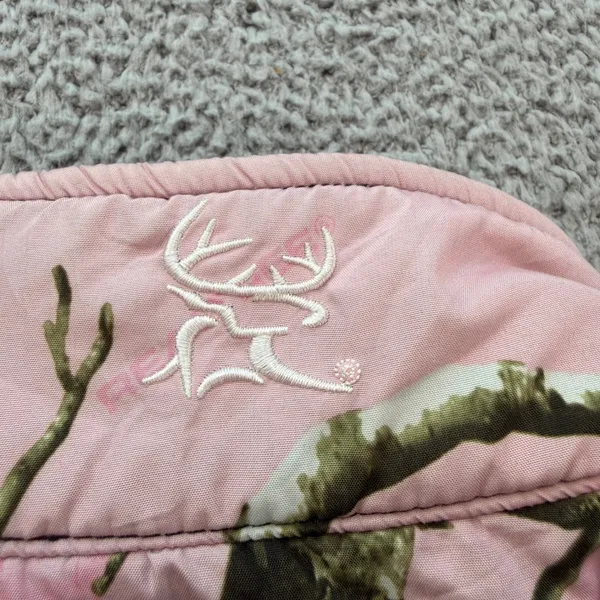 Bushmaster Womens Pink Realtree Camo Fleece Jacket Black Full Zip Size M Gun - Image 8