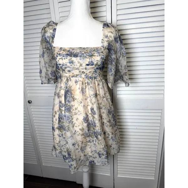 Abercrombie & Fitch Emerson Angel Sleeve Mini Dress Floral NWT Size Small - Image 6