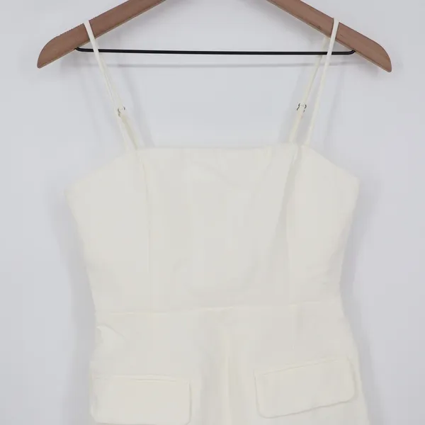 Showpo Katia Mini Dress White Strappy Corset A Line Size 4 - Image 4