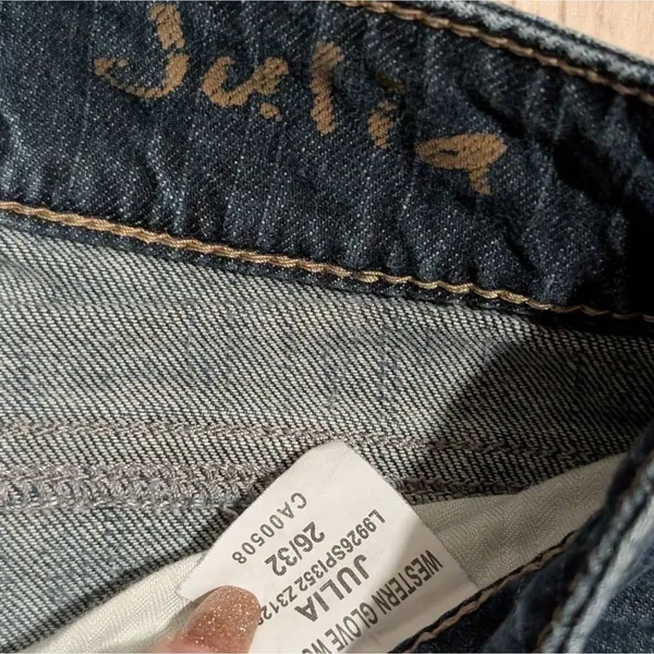 Silver Jeans Womens 26 Julia Bootcut Dark Wash Denim Pants - Image 2