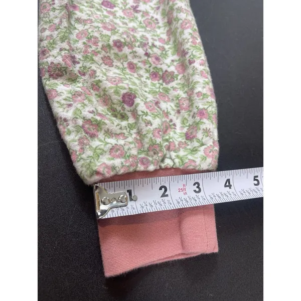 Vermont Country Store Floral Pajamas XS Pink Cotton Jogger Lounge Set Cottage - Image 14