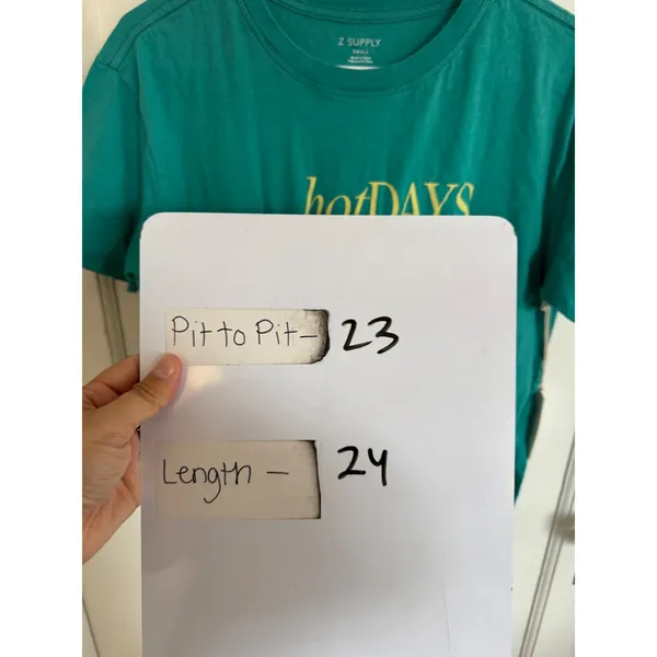NWT Z Supply teal Hot Days Cold Beer tee size small - Image 6