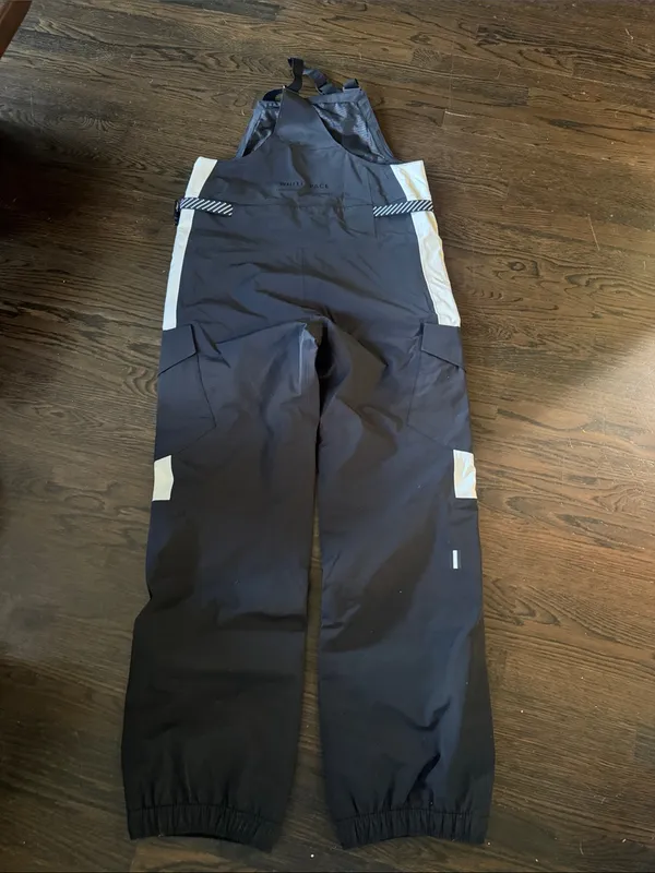 WHITESPACE Performance Riding Bib Pant in Black & Warm White - Image 5