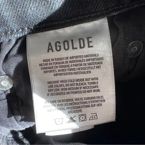 Agolde High Rise Straight Leg Button Fly Cropped Jean 25 - Image 9