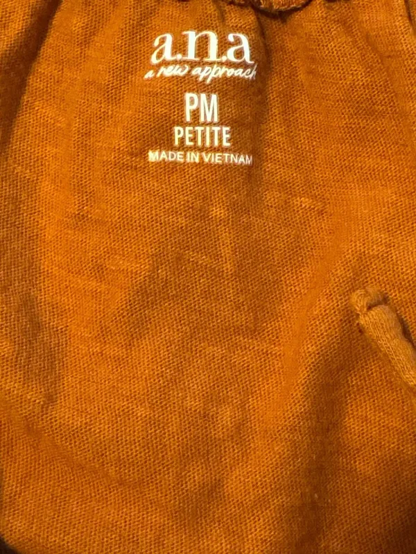 a.n.a A New Approach Women's Long Sleeve Square Neck Top Burnt Orange Size PM Pe - Image 3