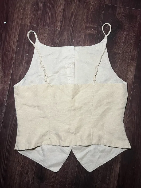 NWT Onia Air Linen High Neck Top Size 10 - Image 3