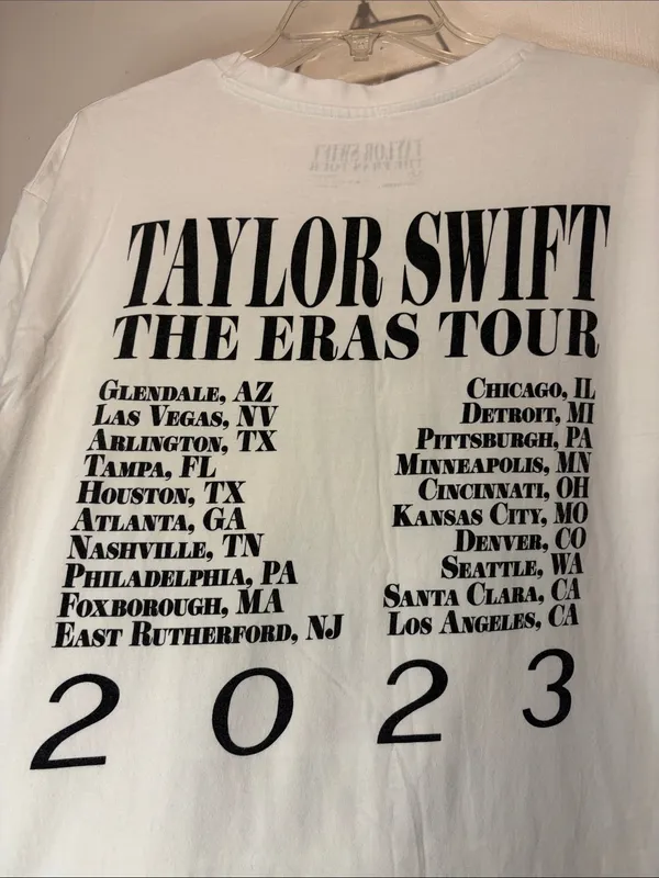 Taylor Swift The Eras Tour 2023 T-Shirt Official Merch Tour Dates Size M - Image 6
