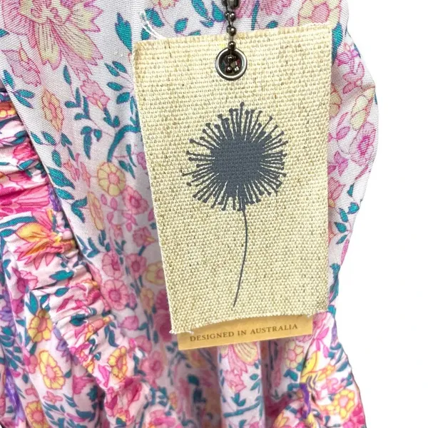 Label Of Love Rosa‎ Pink Floral Midi Dress Size Medium - Image 11