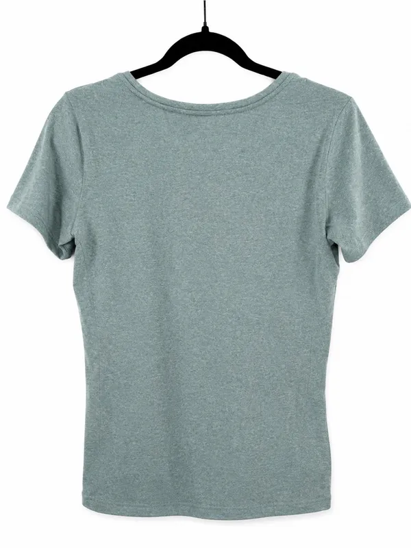 REI Co-op Women’s Tee Shirt Green Heather Short Sleeve Size M - Image 3