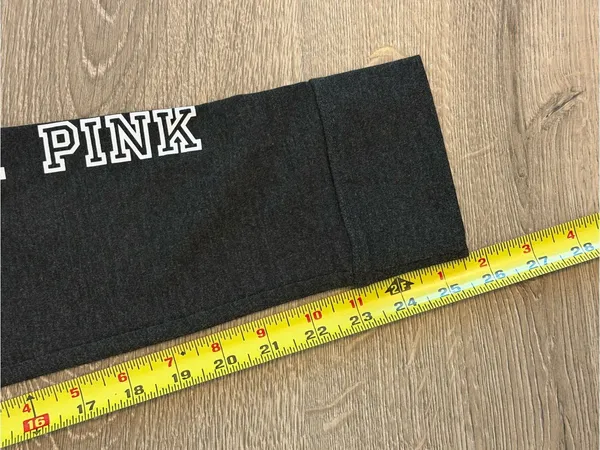 Victoria’s Secret PINK Yoga Leggings Women’s M Gray Pink Logo Drawstring - Image 8