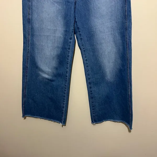 Veronica Beard Jeans Taylor Wide Leg Crop Raw Hem High‎ Rise Enough Said Size 30 - Image 6