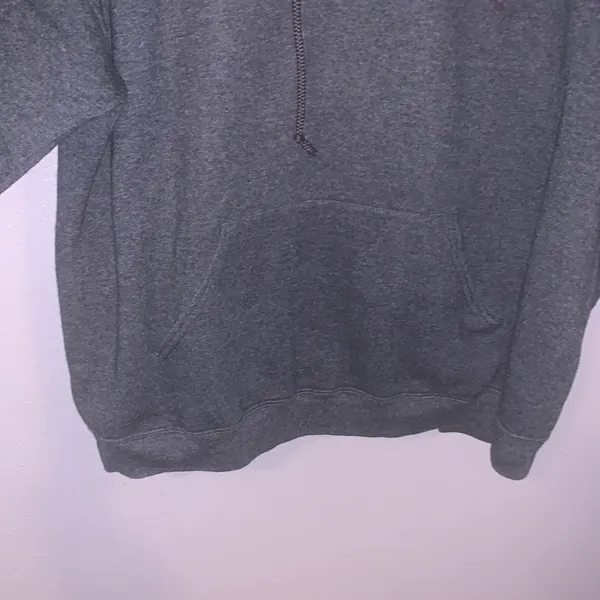 Yankees Gray Hoodie Sweatshirt Kangaroo Pocket Baseball - Image 3