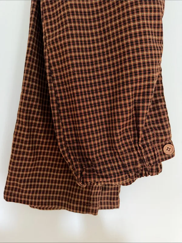 Rue 21 Brown Micro-Check Casual Pants with Elastic Waistband - Image 2