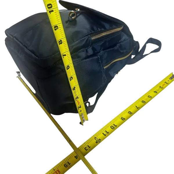 Navy Blue Nylon Gold Tone Hardware Mini Everyday Travel Bag Backpack - Image 12