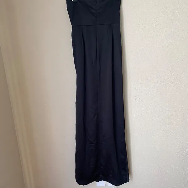 House of CB Adrienne black satin strapless corset maxi dress NWOT size S A-C - Image 9