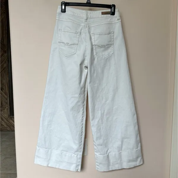 Velez Artisan Wide Leg Jeans Women’s 6 White Y2K Neo Grunge Indie Alt Streetwear - Image 3