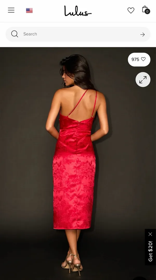 Red Lulus Midi Dress - Image 2