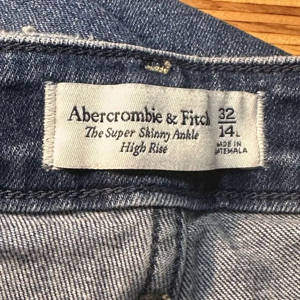 Abercrombie & Fitch Women's Jeans 32/14L The Super Skinny High Rise Distressed - Image 10