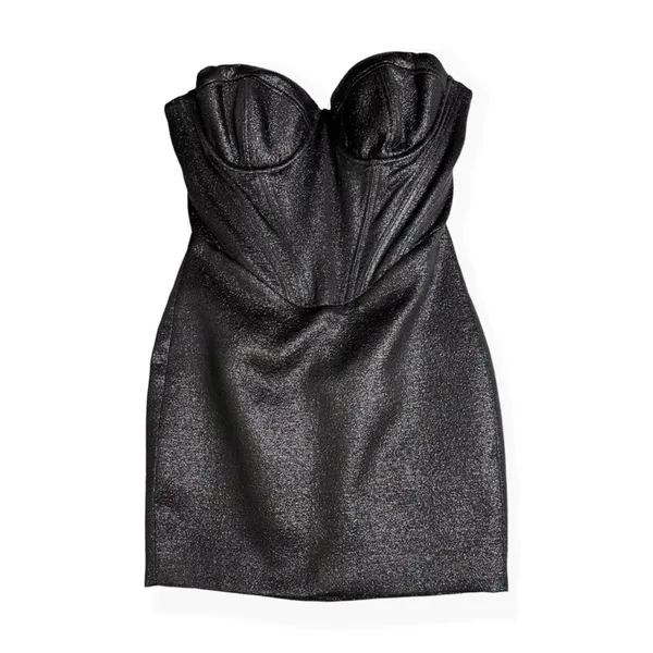 House Of CB Eevi Mini Dress, Black Sparkle, XS - Image 6