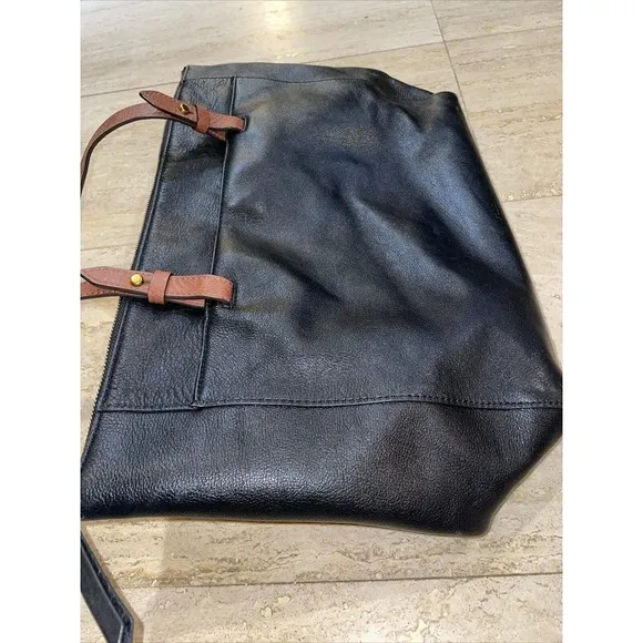 Fossil Rachel Leather Tote‎ Handbag Black/Brown Purse Shoulder Bag MSRP $230 - Image 11