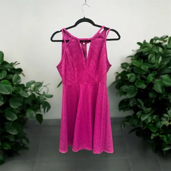 Free People Missed Connections Textured Mini Skater Dress Size 8 - Image 3